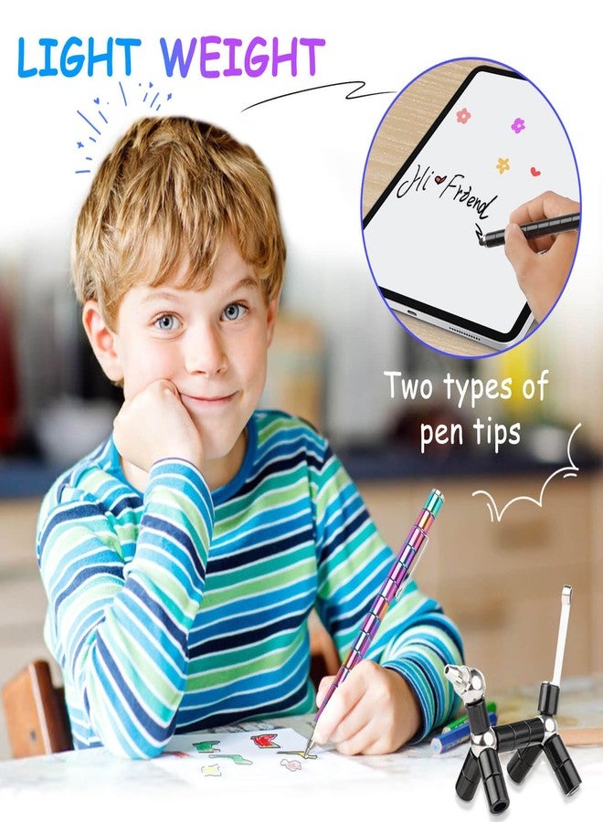 Gretex 2PC Magnetic Fidget Toys for 8-12 Boys & Girls: Decompression Magnetic Metal Toys Middle School Boy Gifts Figette Pen Fidget Toys for Teens Coolest 12 Year Old Birthday Gifts - Image 3